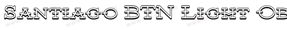 Santiago BTN Light Oblique字体转换